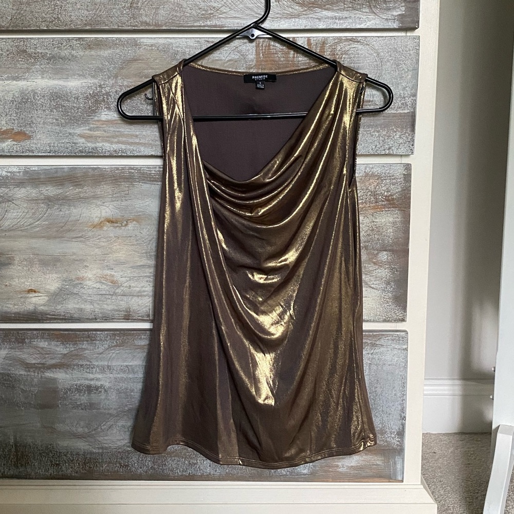 Premise Studio Gold Asymmetrical Tank